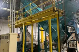 Bunting Used Incline Conveyor with Metal Separator, 22' Long x 25" Wide