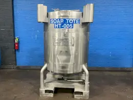 JV NORTHWEST 350 GAL STAINLESS STEEL SOAP HEATING TOTE / IBC TANK