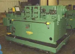 USED 6" (152mm) x 3 1/2" (89mm) TISHKEN STR30-C0-2HW WIRE FLATTENING &amp; CUTOFF