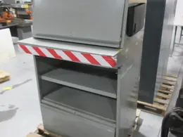 Metal Foremans Stand With Locking Computer Shelf, Sliding Shelf and Drawer- Auction Item