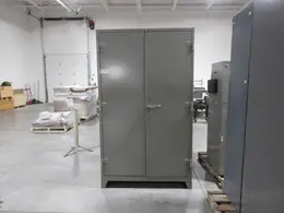 Heavy Duty Locking Cabinet- 2-Door, 4-Shelf- Auction Item