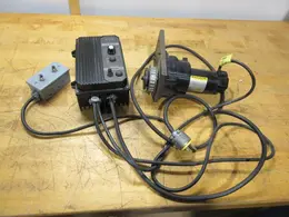Baldor Nema 4X DC Motor Variable Speed Control Box &amp; Baldor Motor 1/15 HP #GPP233140- Auction Item