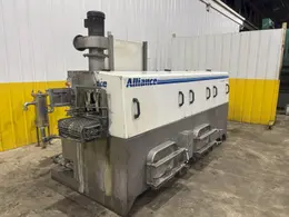 14" W X 10" H 2019 ALLIANCE AQUAMASTER CB-1400E STAINLESS STEEL CONVEYOR BELT 3 STAGE PARTS WASHER: STOCK #23104