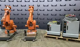 ABB IRB 2400 M2004 / IRC5 M2004 MASTER AND SLAVE DUAL ROBOT ARM SYSTEM USED