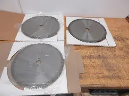 FS Tool Carbide Tipped Cut-Off Saw Non-Ferrous Blades (2) 14" x 30mm x 100T **One New, One Slight Use**, (1) 350mm x 32mm x 108T **New**- Auction Item
