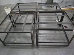 Welded Angle Iron Steel Work Platforms (4pcs) 32" x 32" x 22"- Auction Item