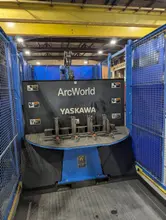 Yaskawa Motoman ArcWorld System AW1000 Robotic Welding Cell, 2019 – AR1440 Robot, MSR655 Turntable Positioner