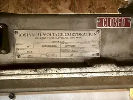 Joslyn model VBT hi voltage switch s/n AMT01012 600 amp, 15.5 kv