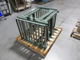 Adjustable Height 24" Wide Roller Conveyor (2) Sections 30" Length, Approx 28-36" Height- Auction Item