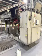 Hunter model hmp 20E shallow flask automatic molding machine s/n A97MPE1140 with light curtain, PLC controls, feed belt