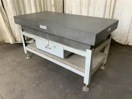 36" X 72" PRATT AND WHITNEY BLACK GRANITE SURFACE PLATE W/ STAND: STOCK #81387