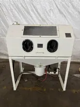 CYCLONE SAND BLAST CABINET W/ DUST COLLECTOR. STOCK # 0236325.