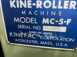 Kinefac Model MC-5-F Cylindrical Thread Roller