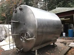 2,000 Gallon C.E. Howard Stainless Steel Insulated Temperature Controlled Tank w/ Agitation 1 HP Motor, 1948