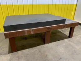 6' X 4' X 6" BLACK GRANITE PRECISION LAYOUT SURFACE PLATE WITH STAND: STOCK 16237