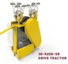 TC AMERICAN CRANE RUBBER WHEEL POWERED TRACTOR DRIVE TROLLEY &amp; HOIST CARRIER, NEW IN CRATE: YOBRO #24829