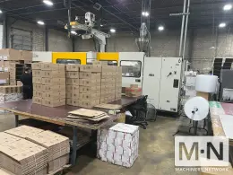 500 TON 63 OZ TOSHIBA MODEL ISGS500WV21-27B WIDE PLATEN INJECTION MOLDING MACHINE MFG 2004