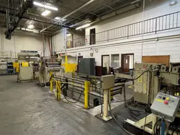 10,000 LBS. X 40" X .110" ROWE SERVO CONVENTIONAL COIL FEED LINE FOR METAL STAMPING