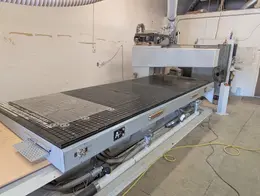 5’ x 12’ Holzher Uni-Master 7226Me CNC Router, 2006 – Tool Changer, 2 Becker Pumps