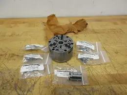 Microcentric 4-120-3, Rotating Air Chucks, 4" 3-Jaw with (6) 12 040 247 Spare Master Jaw Blanks  ***Looks New, Unused***- Auction Item