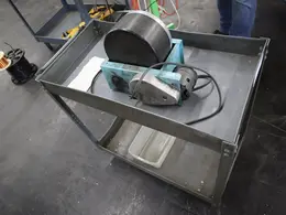 Steel Rolling Metal Shop Cart with Rotary Tumbler- Auction Item