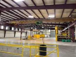 10 TON X 45' WIDE X 147' LONG RMT SINGLE GIRDER OVERHEAD CRANE SYSTEM