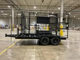 CUSTOM CAGE TRAILER (NO HITCH) 160” x 92” BED USED