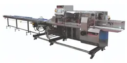 Redpack Horizontal Flow Wrapping NTS 2021 Extended Infeed 10' equipped with Herma 500 Premium Label Applicator