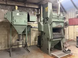 6 CU FT GOFF MODEL #6BB RUBBER BELT TUMBLE TYPE BLAST MACHINE W/ DUST COLLECTOR: YOBRO #25939