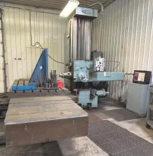 4" NOMURA MODEL #B-100WP TABLE TYPE HORIZONTAL BORING MILL 50 TAPER 96" TRAVEL: YOBRO #25193