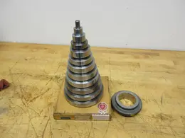Size Control Co. Mikemaster .500"- 6.000" Tree Setting Standard 1/2" Increments on Stand with Sheffield 2.5001 Master Ring Guage- Auction Item