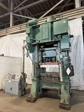 150 TON MINSTER E2-150-42-30 HEVI-STAMPER STRAIGHT SIDE PRESS WITH PA INDUSTRIES K-350 MAGNUM SERVO FEEDER. STOCK # 0882825