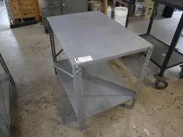 Adjustalbe Metal Table w Lower Shelf- Auction Item