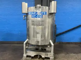 JV NORTHWEST 350 GAL STAINLESS STEEL SOAP HEATING TOTE / IBC TANK