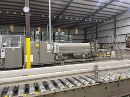 Douglas SPS-60 Shrink Wrap Line with Trivex Uploader &amp; Alvey 891i Palletizer – Fully Integrated Turnkey Beverage Variety Pack System