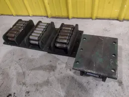 (4) 15 TON HILLMAN ROLLER TYPE MODEL #15-0T NARROW MACHINE SKATES: STOCK #23002