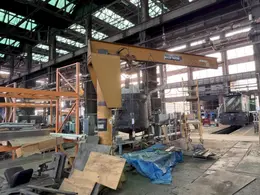 2 TON X 12' ABELL-HOWE JIB CRANE WITH YALE HOIST. STOCK # 0877126