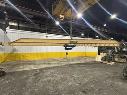 10 TON X 55' DEMAG SINGLE GIRDER TOP RUNNING BRIDGE CRANE. STOCK # 0113726