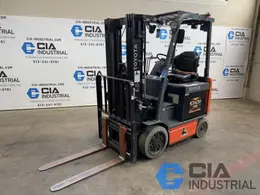 2021 - 4,000 LB. TOYOTA MODEL 8FBCU20-COMP SIT-DOWN ELECTRIC FORKLIFT