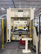 176 Ton Seyi Model SNS2-176 Straight Side Double Crank Press.New (2022) , 5.12" Str, 40-85 Spm vari, 15.75" Die height,72" x 30" BA, Low hours.