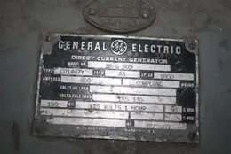 150 HP DC MOTOR GENERATOR SET: STOCK 64106