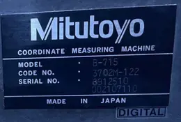 36" x 60" MITUTOYO B-715 CMM WITH RENISHAW PH8 PROBE: STOCK 17469