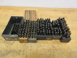 Metal Number and Letter Stamps, Assorted Sizes 1/8", 1/4", 3/8", 7/16"- Auction Item