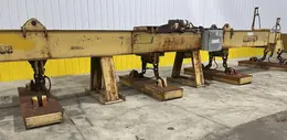53 TON (107,500 LBS) BUSHMAN MODEL #MT420 TELESCOPING MAGNETIC LIFTING SPREADER BEAM  W/ OHIO MAGNETICS DIESEL GENERATOR: STOCK #20419