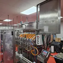 Accutec Bottling Line, 2019 – with 10-Head Filler, Capper, Cooling Tunnel, Labeler, Neck Bander, Induction Sealer, Wolf Bagger