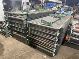 42" WIDE x 100' ROACH POWER DRIVEN ROLLER / BELT CONVEYOR, WITH VFD DRIVE: YOBRO #24712