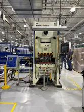 88 TON AIDA MODEL #DSF-N1-800 GAP FRAME PRESS 6.3” STROKE &amp; PA SERVO COIL FEED LINE: YOBRO #25102