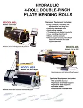 5/16" x 6 ft. New CT-Sahinler Hydraulic Plate Bending Roll, Four-Roll, Double Pinch Model 4R HS 20-190