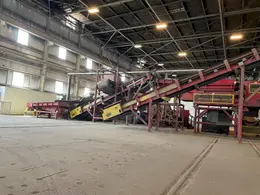 IDM RAPTOR SERIES 23 COMPLETE SHREDDING/RECYLCLING LINE. STOCK # 0895624