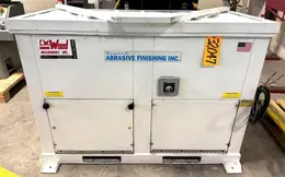 5 Cu. Ft. Burr Bench Vibratory Finishing Tub 4616, 15"W x 15"D x 44"L Tub